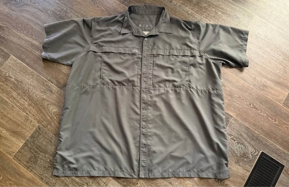 Men’s GameGuard GunMetal Fishing Shirt Size 5XL